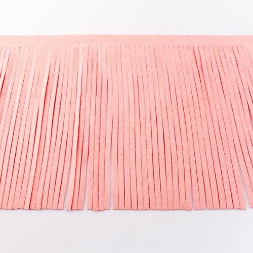 Fransenborte - rosa - Wildkunstleder